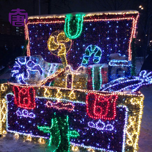 ไฟตกแต่งรูปรถไฟ LED สำหรับภายนอกอาคาร กันน้ำ ตกแต่งคริสต์มาส สนามหญ้า สวน โคมไฟรูปรถจักร ไฟประดับวันหยุด - Product Image 3