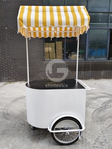 Chariots de vente de crème glacée portables à pousser à la main, populaires pour les terrains de jeux commerciaux et les rues - Product Image 6