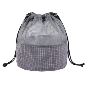 OEM Customized Mesh <b>Drawstring</b> Bag Breathable Camping Storage <b>Pouch</b> Ripstop Fabric Gear Organizer Private cosmetic Bag - Product Image 4