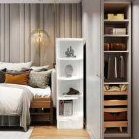MUSVENUS Étagère d'angle moderne 120 18mm en aggloméré 005 démontable, écologique, multi-usages, trois options de couleur, chambre, salon