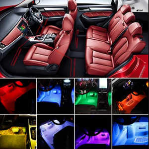 Bande lumineuse à 4 LED pour voitures, éclairage intérieur de voiture, couleur lumineuse, contrôle musical - Product Image 6