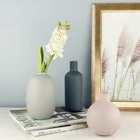 Vase à fleurs en verre mat nordique Aeofa Morandi, fait main, forme ronde irrégulière, décoration de table, style Instagram, mariage