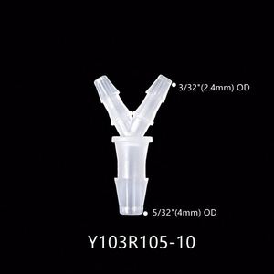 Polipropileno 5/32 "X5/32" X3/16 "PP PC 3 vías Y forma plástico Wye reductor tubo conector manguera acoplamiento - Product Image 4