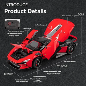 Voiture miniature en métal Fer-rari Daytona SP3, échelle 1:24, modèle de collection Hyper Car avec intérieur détaillé, 20×8 cm - Product Image 3