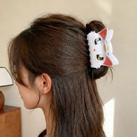 Pinza de Pelo con Diseño de Gato de Sailor Moon Luna, Pinza de Pelo Acrílica con Diseño de Gatito, Pinza de Pelo Estilo Anime para Peinados Recogidos