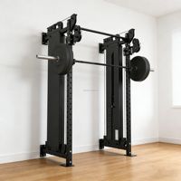 Solution de gym à domicile tout-en-un murale : Power Rack + Machine à câbles pour un entraînement complet du corps dans un petit espace