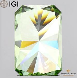 Diamant de laboratoire CVD, couleur vert vif fantaisie, clarté VS1, 2,00 carats, forme radiant, avec certificat IGI pour bijoux de prestige - Product Image 5