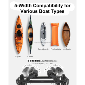 Chariot de transport pour kayak et canoë Yonk, chariot tout-terrain robuste et durable avec roues sans chambre à air de 15 pouces, chariot pour kayak - Product Image 5