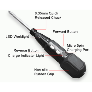 Mini <span class=keywords><strong>destornillador</strong></span> eléctrico inalámbrico 3,6 V recargable de litio <span class=keywords><strong>con</strong></span> punta magnética y luz de trabajo adecuado para bricolaje en casa - Product Image 6