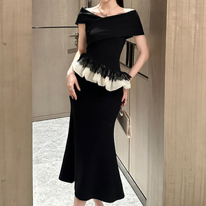 green emerald velvet dress Dongdaemum Women's Dresses
