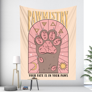 <span class=keywords><strong>Tarot</strong></span> carta Pata de Gato escena psicodélica decoración del hogar arte tapiz hippie bohemio decoración dormitorio sábana tapiz - Product Image 1