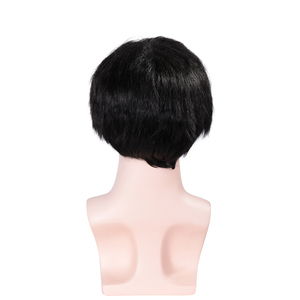 Parrucche Sintetiche Nere Soffici e Voluminose per <span class=keywords><strong>Uomo</strong></span>, Vendita all'Ingrosso dalla Fabbrica Aishili - Product Image 4