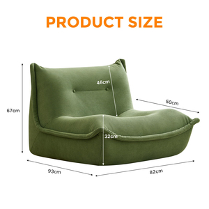 Canapé compressé vert pouf avec canapé sous vide en velours côtelé avec canapé d'angle en mousse à mémoire de forme haute densité pour <span class=keywords><strong>appartement</strong></span> - Product Image 2