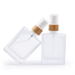 Flacone Rettangolare in Vetro Satinato da 30ml per Profumo all'Ingrosso con Tappo Spray in Bambù, Serigrafia e Confezione in Cartone per Siero per la Cura della Pelle - Product Image 6