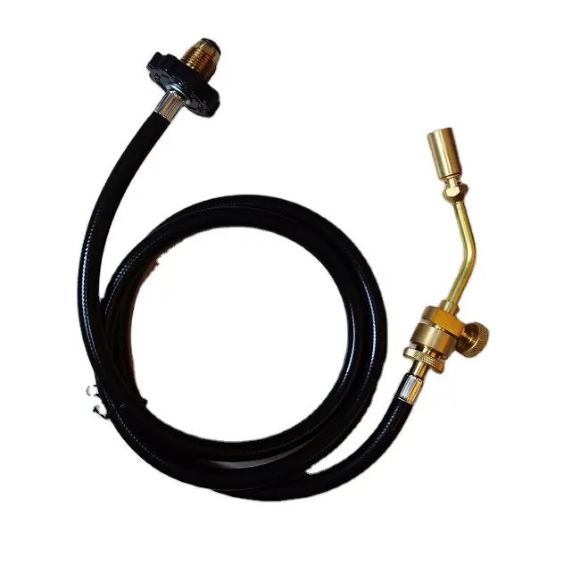 Brass Large Pencil Flame Gas Welding Torch Head Nozzle with Propane Adapter Hose Connects for Soldering Propane Torch Kit