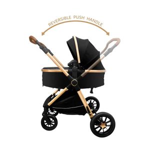 Passeggino Premium 3 in 1 Personalizzato di Alta Qualità per Neonati e Bambini, Nero Lussuoso, Carrozzina Premium per Neonati - Product Image 2