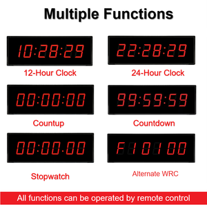YIZHI Horloge numérique LED multifonction <span class=keywords><strong>de</strong></span> <span class=keywords><strong>3</strong></span> pouces avec télécommande, <span class=keywords><strong>chronomètre</strong></span> électronique à branchement direct pour la maison, la salle <span class=keywords><strong>de</strong></span> sport, le bureau - Product Image 3