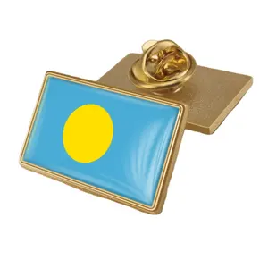 Palau Flag Badge Country Flag Lapel Pin Flags of the World Hat Pins Custom Logo Enamel Pin Manufacturing