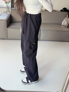 Spot para paracaidista <span class=keywords><strong>Pantalones</strong></span> Cargo <span class=keywords><strong>Pantalones</strong></span> anchos Cintura alta Delgado Ligero Secado rápido Cordón Deportes <span class=keywords><strong>Pantalones</strong></span> de verano - Product Image 4