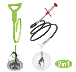 Outil de préhension flexible avec 4 griffes et <span class=keywords><strong>tuyau</strong></span> pliable pour le débouchage des drains, des toilettes, des éviers de cuisine à domicile - Product Image 2