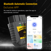 Diagnóstico de lectura de código de motor V020 OBD2 para Bluetooth Elm327 1,5, escáner de coche, máquina de diagnóstico OBD II para todos los vehículos para coches