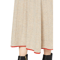 Fabricants de tricots personnalisés automne hiver col rond manches longues lâche tricot côtelé dames robe pull