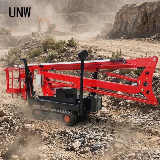 UNW Tracked Boom Lifts 12-22m Hydraulic Drive 200kg Load Capacity for Construction Site Maintenance Work
