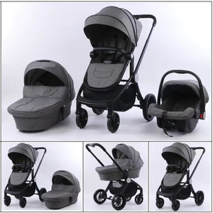 Cochecito <span class=keywords><strong>de</strong></span> bebé portátil 4 en 1 con reposapiés ajustable y ruedas <span class=keywords><strong>de</strong></span> PU, <span class=keywords><strong>cuna</strong></span> para dormir, cesta <span class=keywords><strong>de</strong></span> transporte, para venta al por mayor - Product Image 6