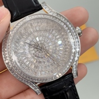 Montre de luxe pour homme avec diamants Moissanite VVS de haute qualité, mouvement automatique Tourbillon, entièrement sertie de diamants VVS1