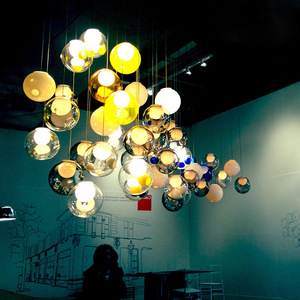Dropshipping Shopify Colorful Bubble Glass Pendant <b>Light</b> Modern Single Head Hanging Lamp For <b>Dining</b> Living Bedroom Bar - Product Image 6