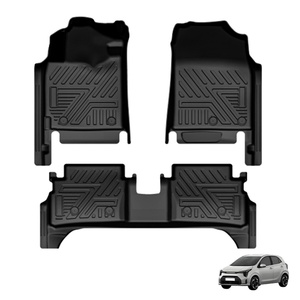 Tapis de sol de voiture 5D en TPE toutes saisons, antidérapants, imperméables, sur mesure, ensemble complet 3 pièces, épaisseur 3,5 mm, motif géométrique - Product Image 2