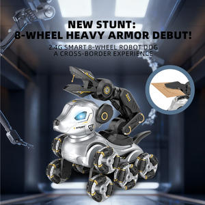 Chien robot mécanique intelligent à 8 roues avec griffe supérieure, dérapages et figures télécommandées, lumières et musique synchronisées, utilisation <span class=keywords><strong>facile</strong></span> pour les débutants - Product Image 2