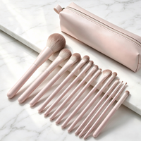 Perlengkapan Kuas Makeup Grosir Berkualitas Tinggi 13 Buah dengan Tas untuk Pengecer Salon dan Distributor Kecantikan Pasokan Grosir
