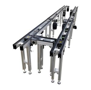 Durable Flat Belt Conveyor Pallet Handling System Polyurethane Rollers Adjustable Speed for Industrial Line Automation - Product Image 1