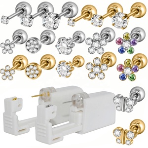 Silver earrings with cubic zirconia - Ref No AP533-4848