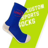 Chaussettes de football antidérapantes avec impression de logo personnalisée, chaussettes de football antidérapantes pour joueurs de football