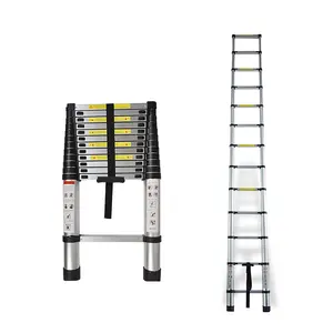 Escada dobrável de liga de alumínio para uso externo, escada de seção de bambu com alça fácil, escada de alumínio altamente estável para venda