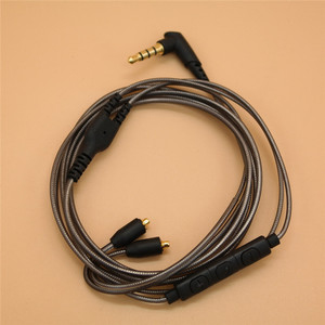Cable de auriculares en línea de tres botones, 120 cm, color gris titanio, hilo de aluminio, núcleo de cobre y nailon, cable de audio DIY para audiófilos - Product Image 2