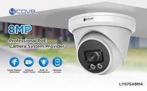 Turret luar ruangan 8MP mikrofon bawaan, kamera IP PoE deteksi wajah manusia penglihatan malam IR, pengawasan Video CCTV keamanan rumah 4K - Product Image 2