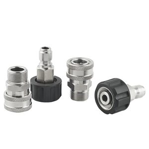 Kit d'adaptateurs pour nettoyeur haute pression, connexion rapide 1/4 pouce M22 14mm en acier inoxydable pour nettoyeur haute pression et lavage de voiture - Product Image 5