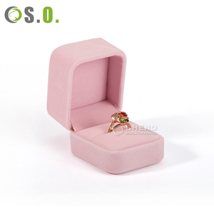 Juego de Cajas de Almacenamiento de Joyería de Terciopelo Rosa, Suministro de Fábrica, Varios Tamaños, para Todo Tipo de Joyería, Impresión de Logotipo Personalizado, Marcas de Joyería al por Mayor - Product Image 3