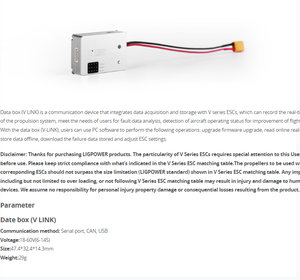 Ligpower V liên kết cho UAV Drone ESC Hỗ trợ giao tiếp cổng nối tiếp, có thể, Phương pháp USB - Product Image 4