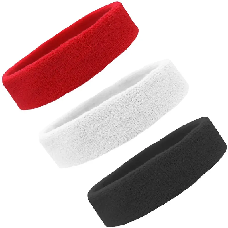 Amazon top sell custom terry cloth Men's Performance sweatband Headband