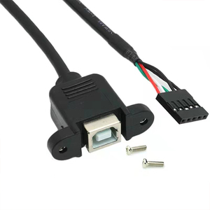 Cable USB 2.0 Tipo B Macho a Hembra en Ángulo Recto Izquierdo para Placa Base, Cable Dupont de 5 Pines - Product Image 3