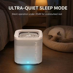 Smart Pet Water <b>Fountain</b> Ultra Quiet Fresh Flow For Cats Modern Design White Plastic Model SOLO - Product Image 6
