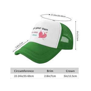 5 panneaux personnalisés 3d broderie imprimé impression logo brodé mousse bouffée impression camionneur chapeaux maille casquettes chapeau Sport casquette - Product Image 6