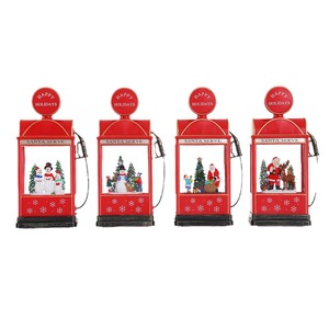Adorno creativo iluminado con forma de bomba de gasolina y nieve, luz nocturna, decoración navideña, regalo de Navidad, caja de música - Product Image 5