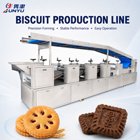Chaîne de production entièrement automatique de biscuits animaux, biscuits sandwich, machine à cuire les biscuits, machine à étaler la pâte, ligne de production de biscuits ours fourrés au chocolat