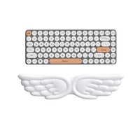 Repose-poignets ergonomique en cuir et PU en forme d'aile d'ange, personnalisé ODM, avec mousse à mémoire de forme, 430x105x25mm, pour clavier de jeu