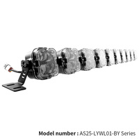 Barre lumineuse LED modulaire connectable 650W à faisceau haut/bas 6000K pour tout-terrain, VTT, UTV, camion, pick-up, nouveau boîtier en aluminium